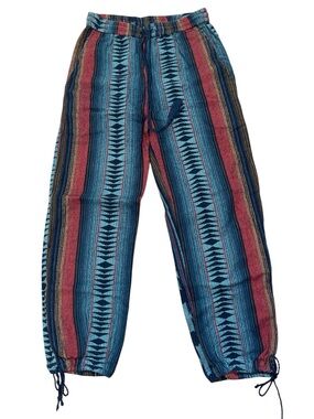 Boho Hippie Festival EARTHBOUND Striped Aztec Boho Joggers Free Spirit
